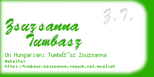 zsuzsanna tumbasz business card